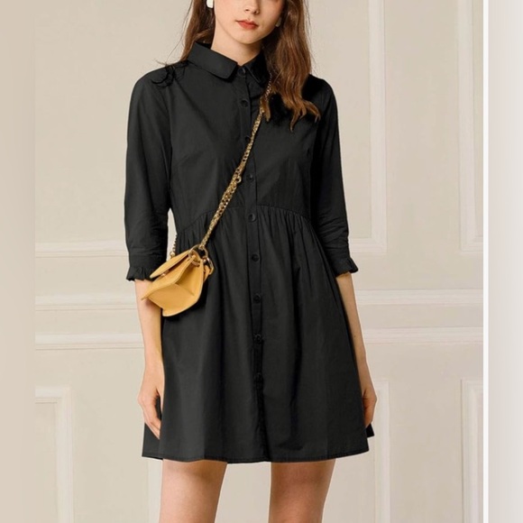 Allegra K Dresses & Skirts - Allegra K Black Shirt Dress – Size L